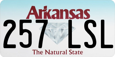 AR license plate 257LSL
