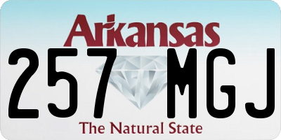 AR license plate 257MGJ