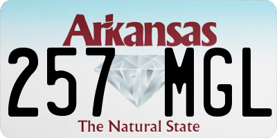 AR license plate 257MGL