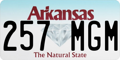 AR license plate 257MGM
