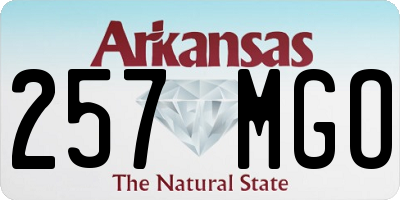 AR license plate 257MGO