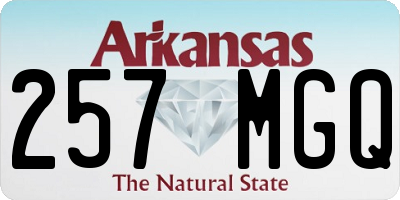 AR license plate 257MGQ
