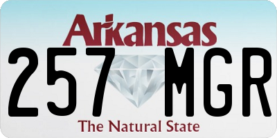 AR license plate 257MGR