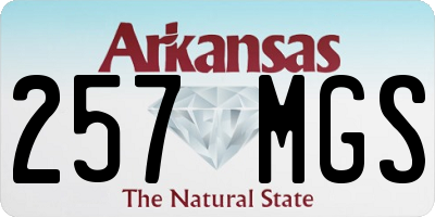 AR license plate 257MGS