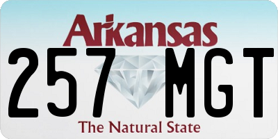 AR license plate 257MGT