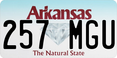 AR license plate 257MGU