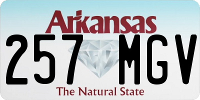 AR license plate 257MGV