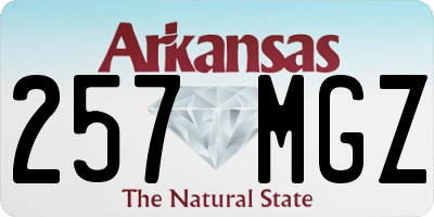 AR license plate 257MGZ