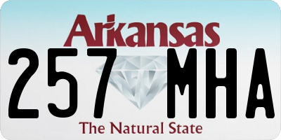 AR license plate 257MHA