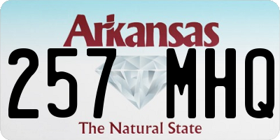 AR license plate 257MHQ