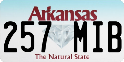 AR license plate 257MIB