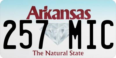 AR license plate 257MIC