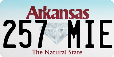 AR license plate 257MIE