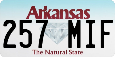 AR license plate 257MIF