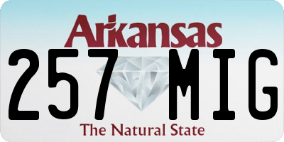 AR license plate 257MIG