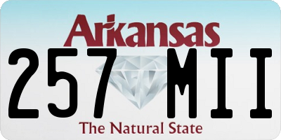 AR license plate 257MII