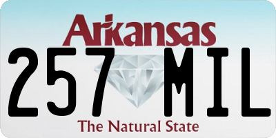 AR license plate 257MIL