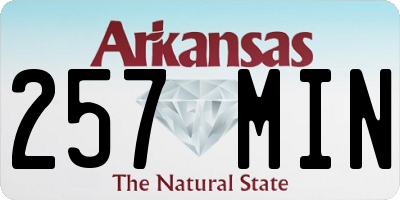 AR license plate 257MIN