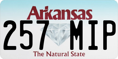AR license plate 257MIP