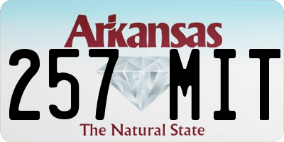 AR license plate 257MIT