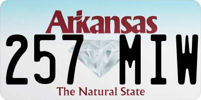 AR license plate 257MIW