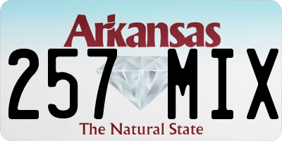 AR license plate 257MIX