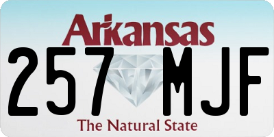 AR license plate 257MJF