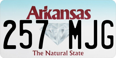 AR license plate 257MJG