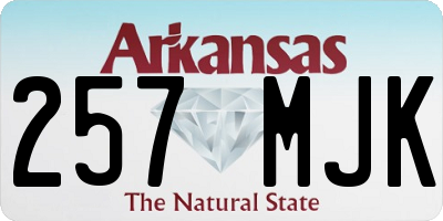 AR license plate 257MJK