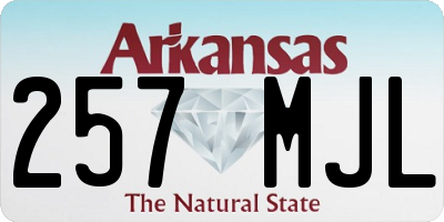 AR license plate 257MJL