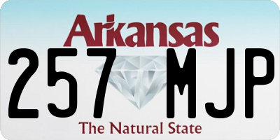 AR license plate 257MJP