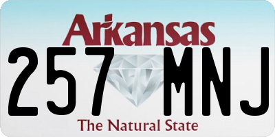 AR license plate 257MNJ