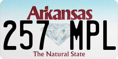 AR license plate 257MPL