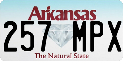 AR license plate 257MPX
