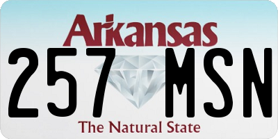 AR license plate 257MSN