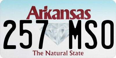 AR license plate 257MSO
