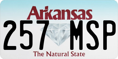 AR license plate 257MSP