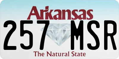 AR license plate 257MSR
