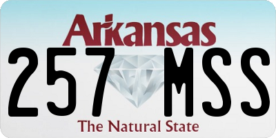 AR license plate 257MSS