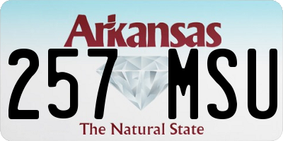 AR license plate 257MSU