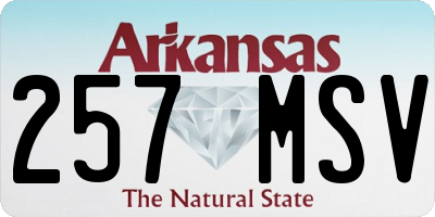 AR license plate 257MSV