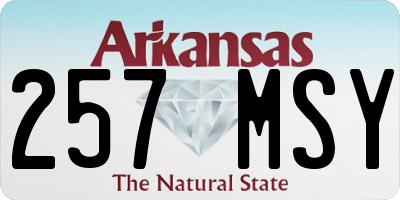 AR license plate 257MSY