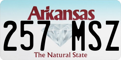 AR license plate 257MSZ