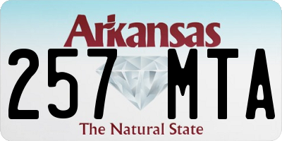 AR license plate 257MTA