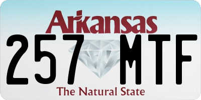 AR license plate 257MTF