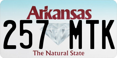 AR license plate 257MTK