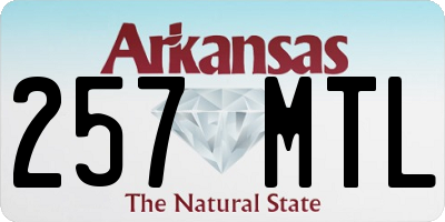 AR license plate 257MTL