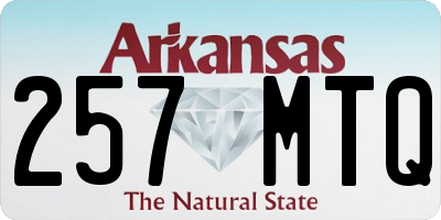 AR license plate 257MTQ