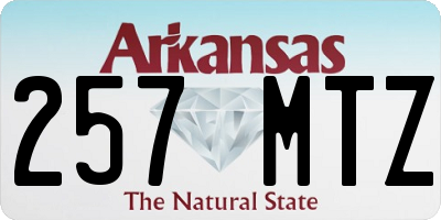 AR license plate 257MTZ