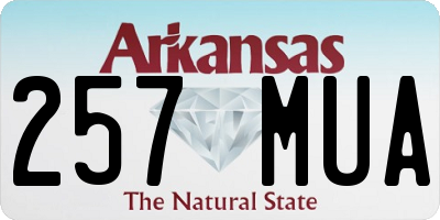 AR license plate 257MUA